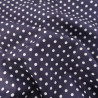 Popeline De Coton à Pois Navy - Maison Klem