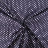 Popeline De Coton à Pois Navy - Maison Klem