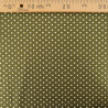 Popeline De Coton à Pois Kaki - Maison Klem