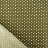 Popeline De Coton à Pois Kaki - Maison Klem
