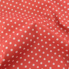 Popeline De Coton à Pois Terracotta - Maison Klem