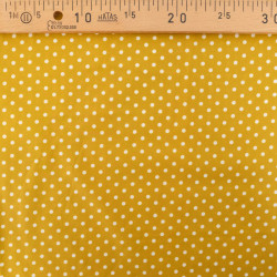 Popeline De Coton à Pois Ocre - Maison Klem