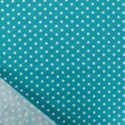 Popeline De Coton à Pois Paon - Maison Klem