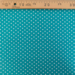 Popeline De Coton à Pois Paon - Maison Klem