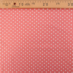 Popeline De Coton à Pois Rose - Maison Klem
