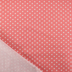 Popeline De Coton à Pois Rose - Maison Klem