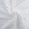 Broderie Anglaise Carreaux Fleuris Blanc Crème - Maison Klem