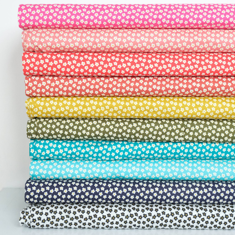 Popeline De Coton à Fleurs - Maison Klem