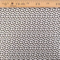 Popeline De Coton à Fleurs Noires Sur Fond Blanc - Maison Klem