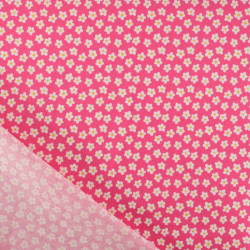 Popeline de Coton à Fleurs Fuchsia - Maison Klem