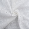 Broderie Anglaise Tournesol Et Losange Blanc Crème - Maison Klem