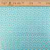 Popeline de Coton à Fleurs Turquoise - Maison Klem