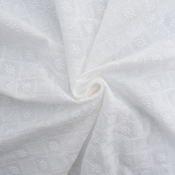 Broderie Anglaise Blanc Crème Pissenlit - Maison Klem