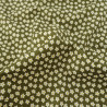 Popeline de Coton à Fleurs Kaki - Maison Klem
