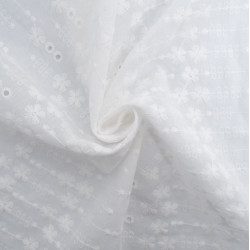 Broderie Anglaise Blanc Crème Cerisier - Maison Klem
