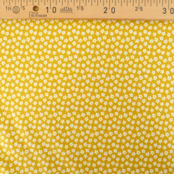 Popeline de Coton à Fleurs Ocre - Maison Klem