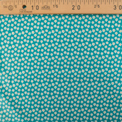 Popeline de Coton à Fleurs Paon - Maison Klem