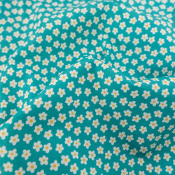 Popeline de Coton à Fleurs Paon - Maison Klem