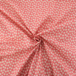 Popeline de Coton à Fleurs Rose - Maison Klem