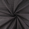 Popeline De Coton Mini Pois Fond Noir - Maison Klem
