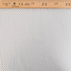 Popeline De Coton Mini Pois Fond Blanc - Maison Klem