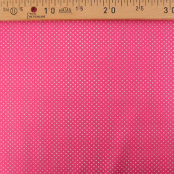 Popeline De Coton Mini Pois Fuchsia - Maison Klem