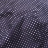 Popeline De Coton Mini Pois Navy - Maison Klem