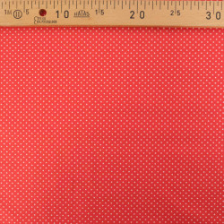Popeline De Coton Mini Pois Rouge - Maison Klem