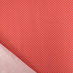 Popeline De Coton Mini Pois Terracotta - Maison Klem