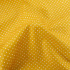 Popeline De Coton Mini Pois Ocre - Maison Klem