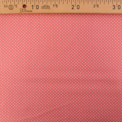 Popeline De Coton Mini Pois Rose - Maison Klem