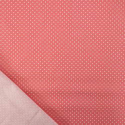 Popeline De Coton Mini Pois Rose - Maison Klem