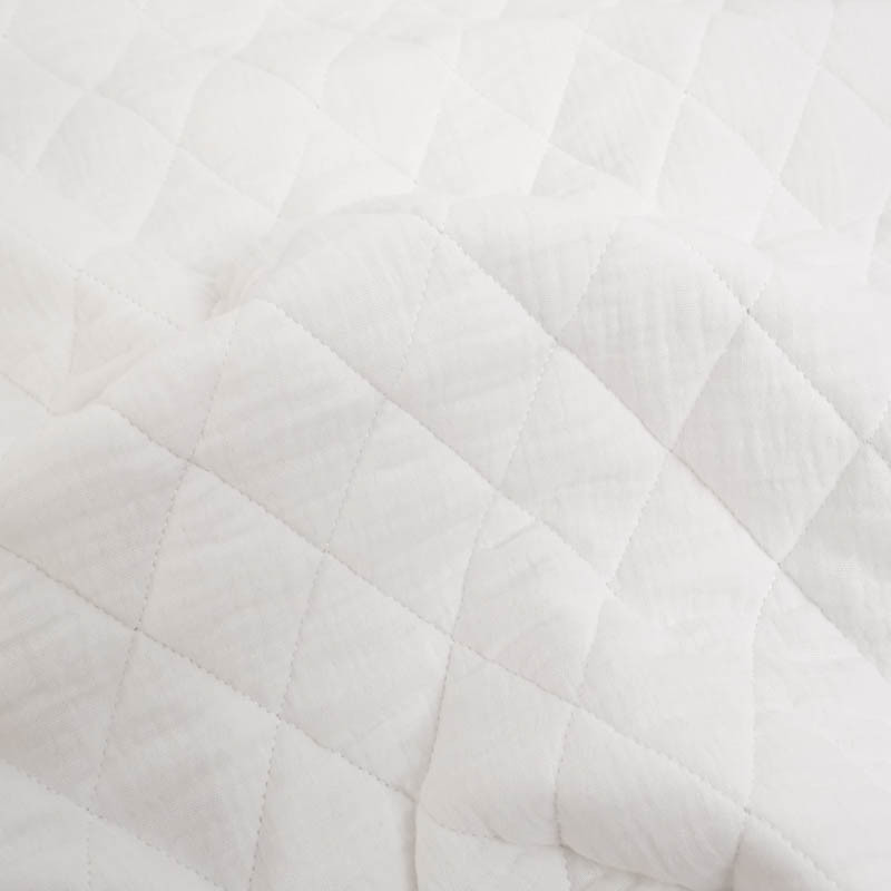Matelassé Double Gaze Uni Blanc - Gaby - Maison Klem