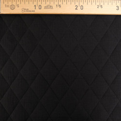 Matelassé Double Gaze Uni Noir - Maison Klem