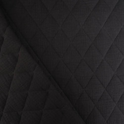Matelassé Double Gaze Uni Noir - Gaby - Maison Klem