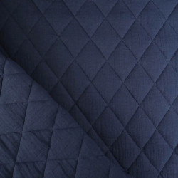 Matelassé Double Gaze Uni Navy - Maison Klem