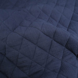 Matelassé Double Gaze Uni Navy - Maison Klem