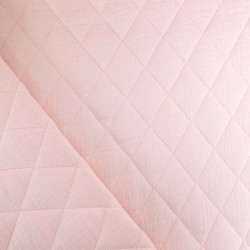 Matelassé Double Gaze Uni Rose Tendre - Maison Klem