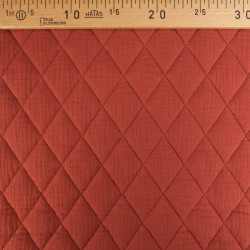 Matelassé Double Gaze Uni Terracotta - Gaby - Maison Klem