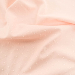 Voile De Coton Plumetis Rose Dragée - Maison Klem