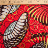 Tissu Wax Rouge Motif Or Lurex - Maison Klem