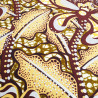 Tissu Wax Ocre Motif Marron - Maison Klem