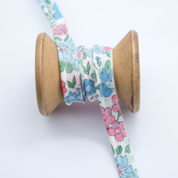 Passepoil Liberty Fabrics Annabella Bleu et Rose - Maison Klem