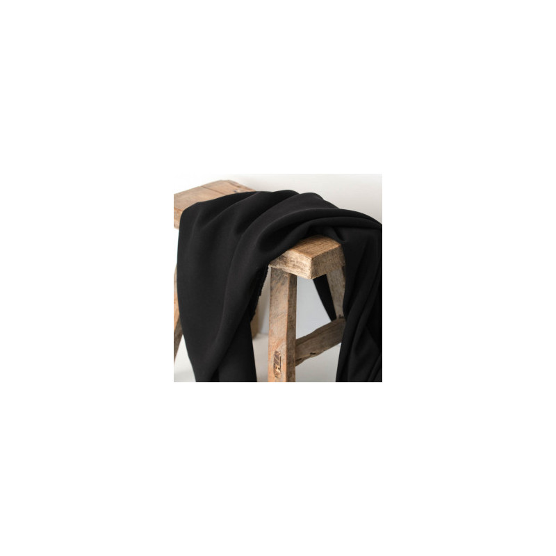 Tissu Viscose Alina Noir - Maison Klem