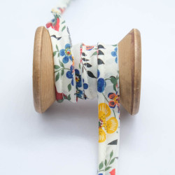 Liberty Fabrics Edenham Blue and Yellow Piping