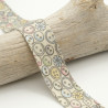 25MM Printed Bias Tape Beige Background Buttons