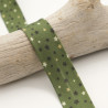 25MM Printed Bias Tape Stars Khaki Background