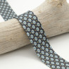 25MM Floral Navy Printed Bias Tape