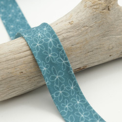 25MM Printed Bias Tape Lili Canard Flower