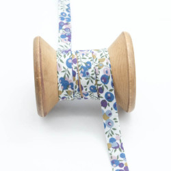 Biais Liberty Fabrics Wilthshire Bud Bleu - Maison Klem